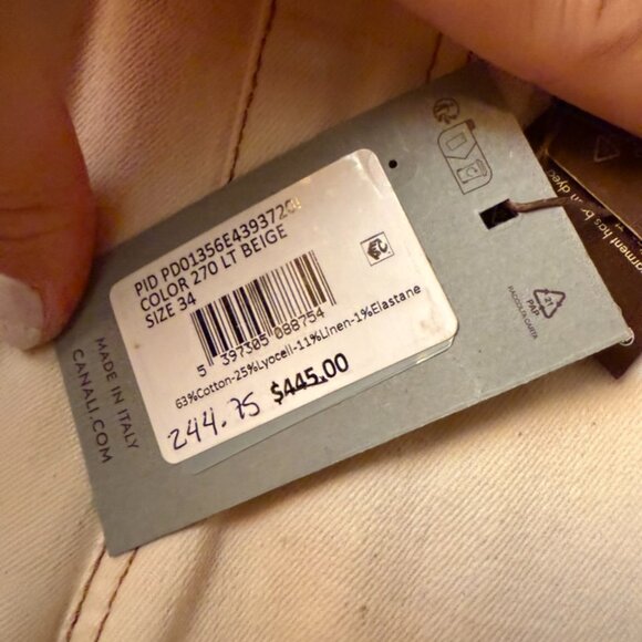 Canali Men's Pants Size 50 | Light Beige - Picture 4 of 11